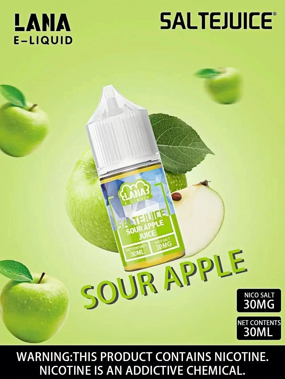 LANA Salt 30ml 鹽尼古丁煙油(蘋果)|產品標示資訊 產品圖片